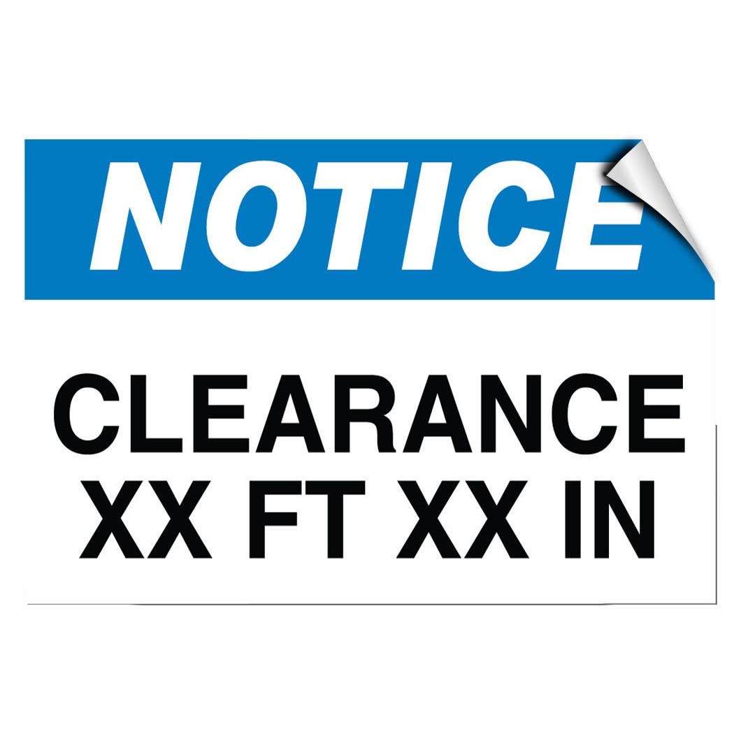 12 x 18 Inch Aluminum Hazard Clearance Sign - Weatherproof Warehouse & Traffic Notice Sign (0.04