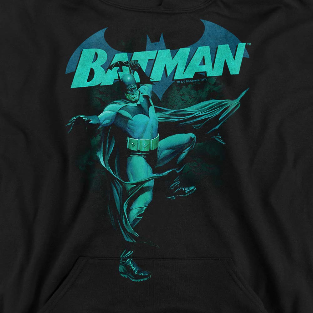 Trevco Batman Blue Bat Unisex Youth Pullover Hoodie - Soft Cotton Sweatshirt for Kids & Teens - Perfect for School, Cosplay & Superhero Fans