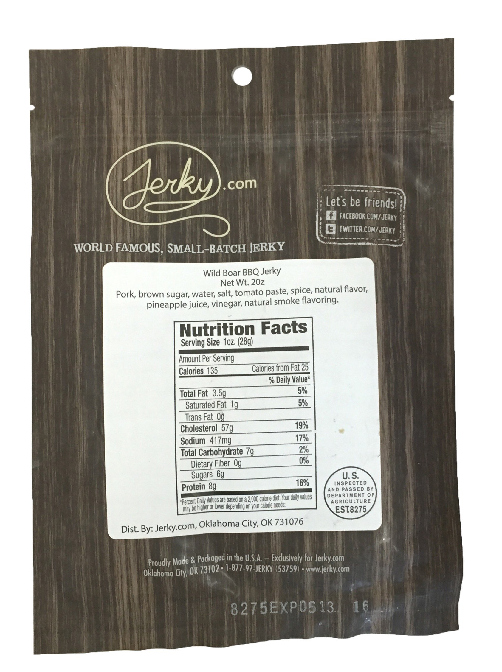 Premium Wild Boar Jerky - All Natural High Protein BBQ Meat Snack, No Preservatives - Healthy Keto & Paleo Friendly Snacks for Adults - 1.75oz Pack - Perfect for Camping, Hiking & Road Trips
