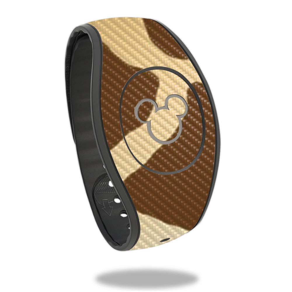 MightySkins Carbon Fiber Skin for Disney MagicBand 2 - Giraffe Pattern | Protective & Durable Textured Vinyl Wrap | Easy to Apply & Remove | USA Made | Perfect for Disney Parks, Resorts & MagicBand Collectors