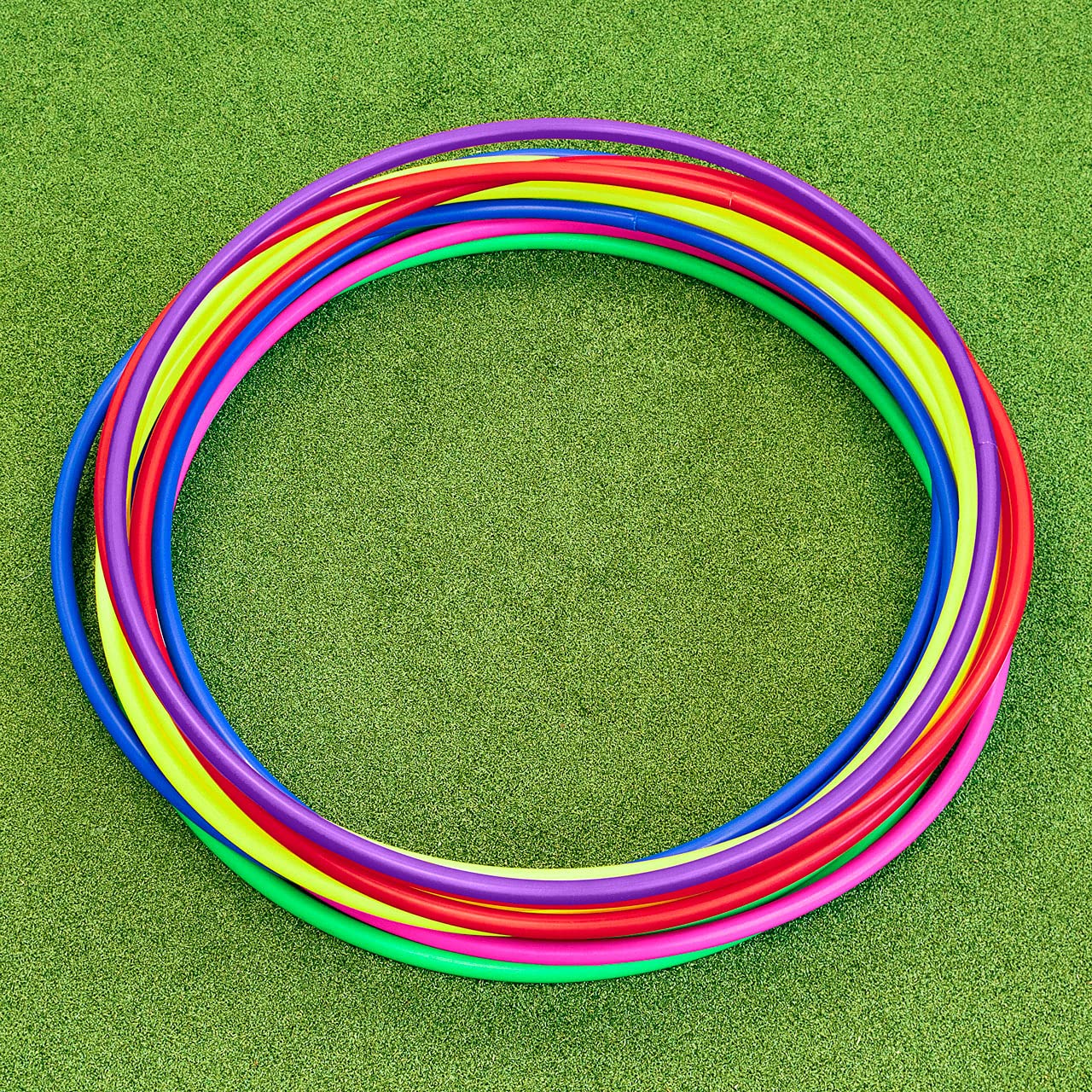 METIS Hula Hoops - Pack of 6 or 12 for Fitness, Exercise & Gymnastics | Kids & Adults Workout Equipment | Dog Agility Training Tool [4 Size Options] - Perfect for Home Gym, Outdoor Activities & Pet Training