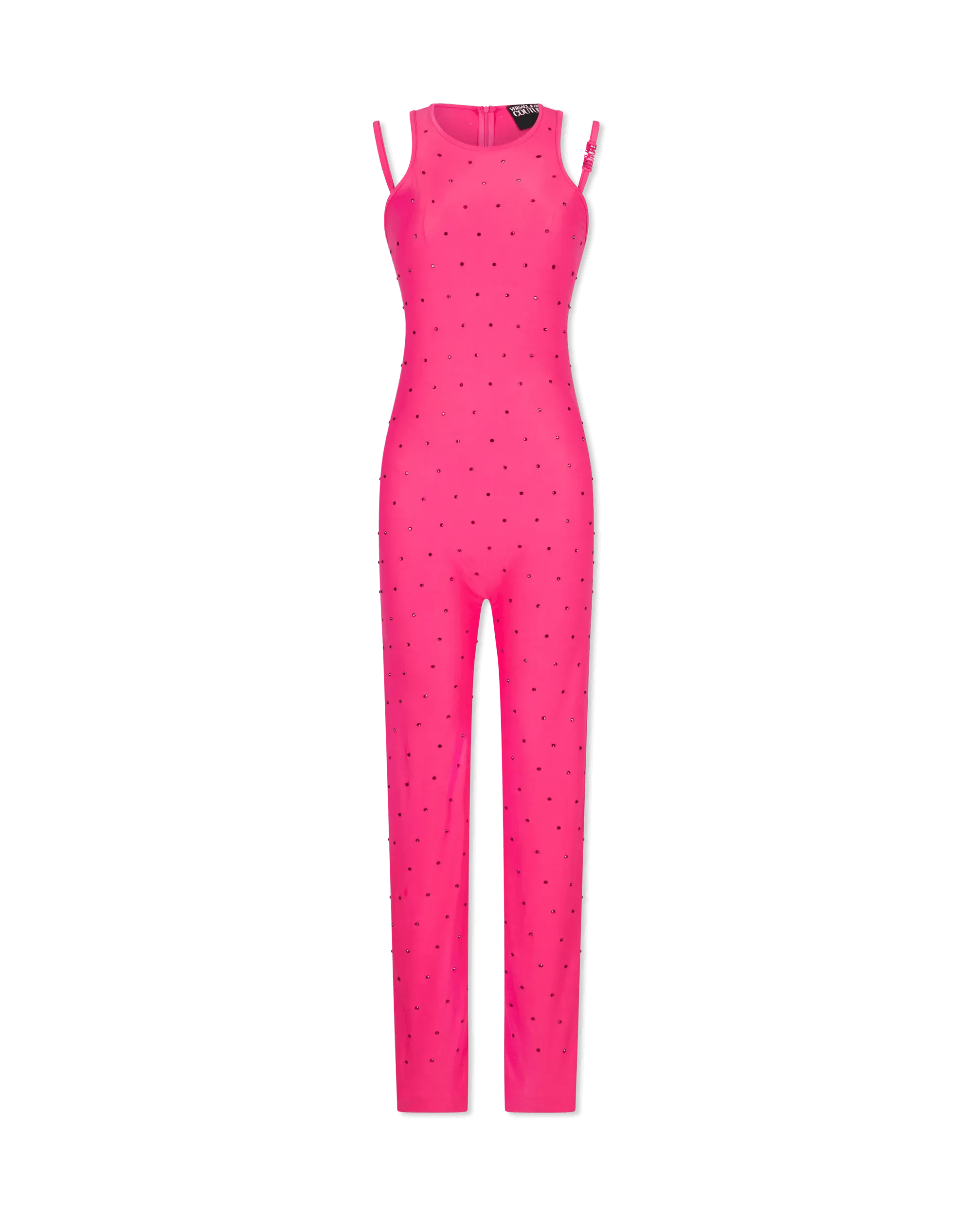 Sparkling Crystal Embellished Halterneck Jumpsuit for Women - Elegant Party Wear & Evening Dress for Special Occasions, Weddings, and Night Out