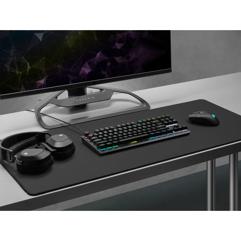 Corsair K60 PRO TKL Mechanical Gaming Keyboard - RGB Backlit, Cherry MX Red Switches, Compact Tenkeyless Design for PC Gamers - Perfect for Esports, Streaming & Office Work