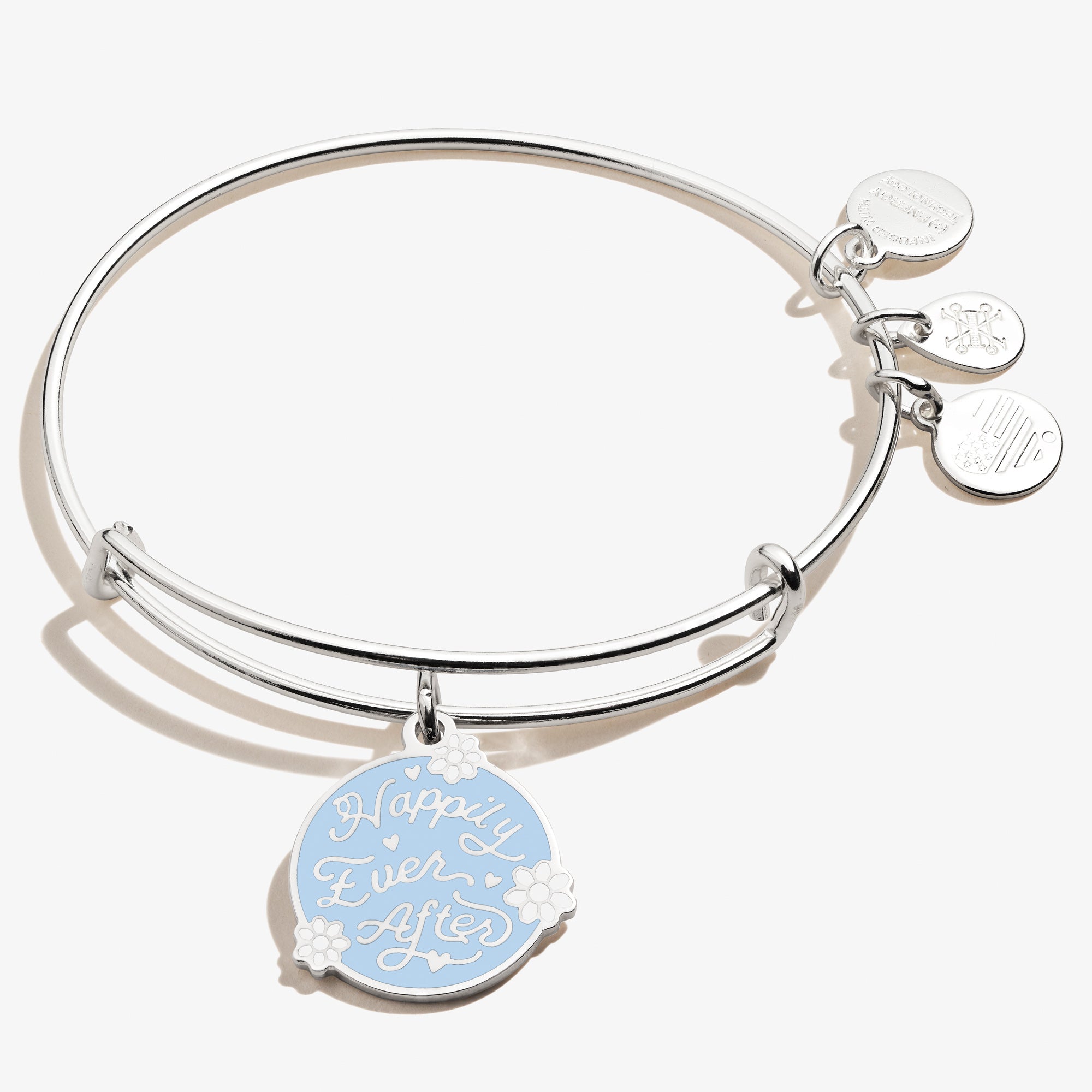 Elegant 'Happily Ever After' Charm Bangle Bracelet for Women - Perfect for Weddings, Anniversaries & Romantic Gifts