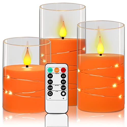 Clear tube + orange candle#3*1