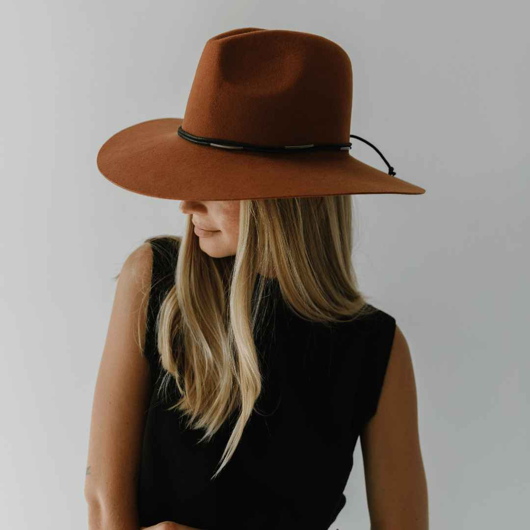 Emma Wide Brim Fedora Hat for Women - Stylish Sun Hat with UPF 50+ Protection - Perfect for Beach, Outdoor, and Summer Fashion