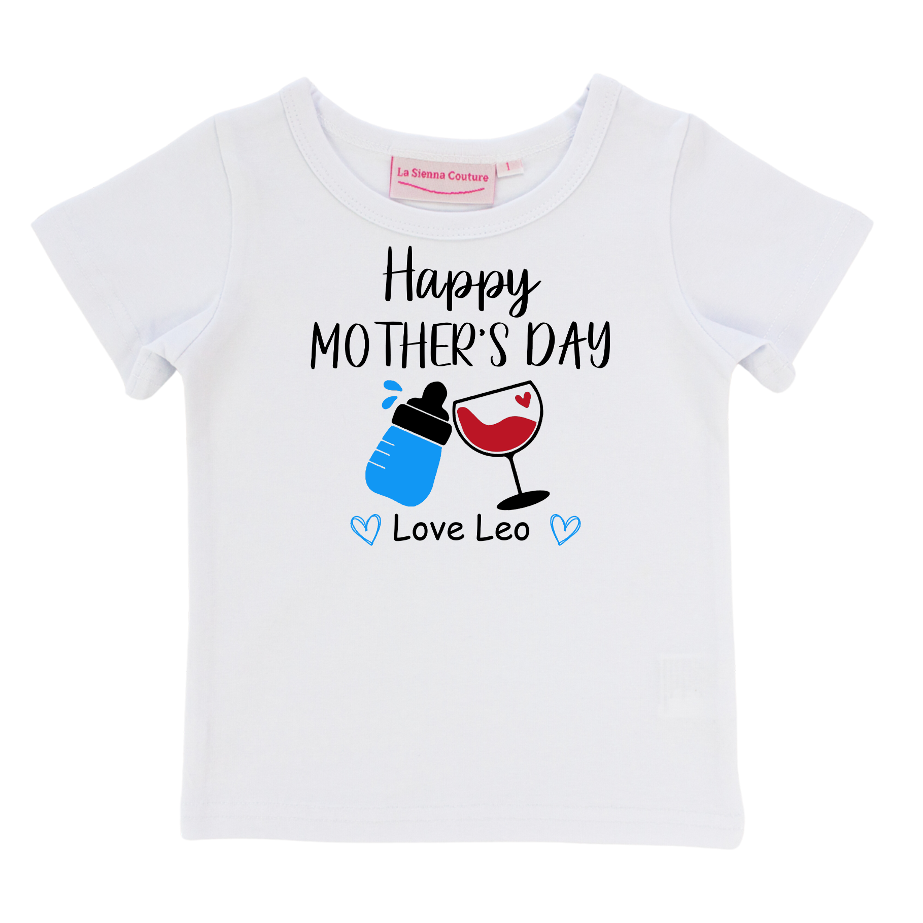 Happy Mother's Day Gift - Blue Unisex Short Sleeve T-Shirt - Comfortable Casual Wear for Mom - Perfect for Family Outings & Special Occasions