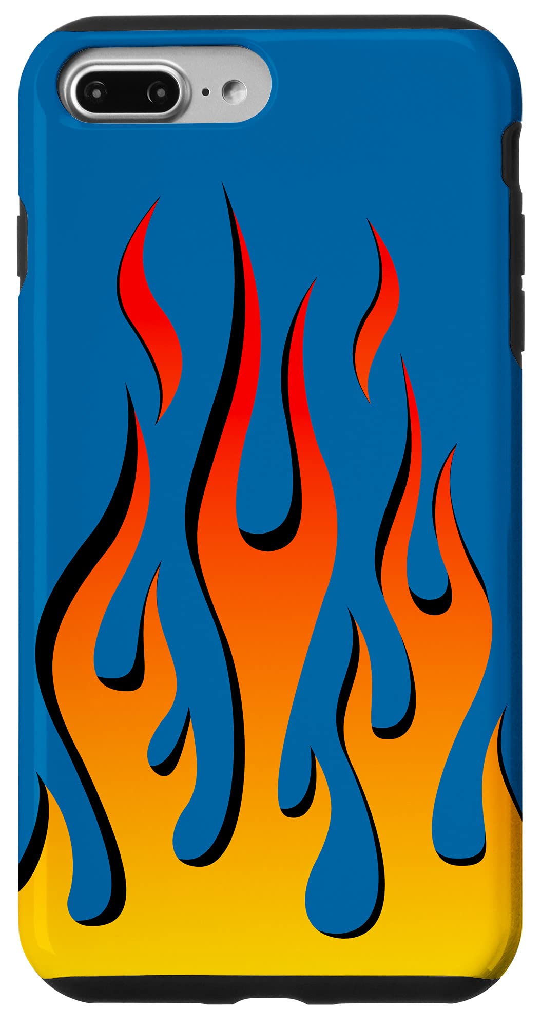 Flame Blue Fire Pattern Shockproof Case for iPhone 7 Plus/8 Plus - Stylish Protective Phone Cover for Daily Use, Travel & Outdoor Activities