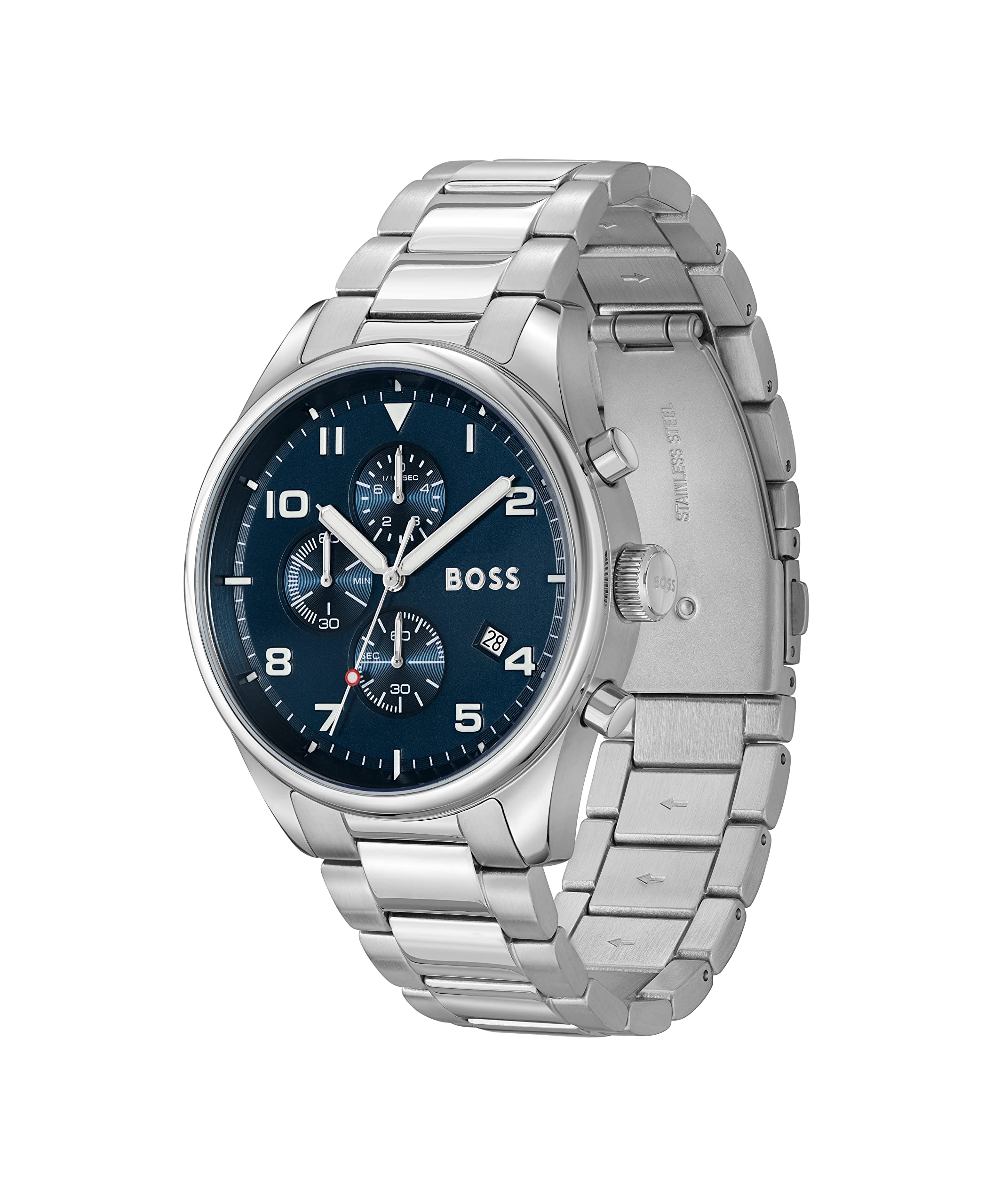 BOSS Center Court Men's Chronograph Stainless Steel Water Resistant Watch - Stylish Dress & Casual Timepiece for Business, Office & Everyday Wear
