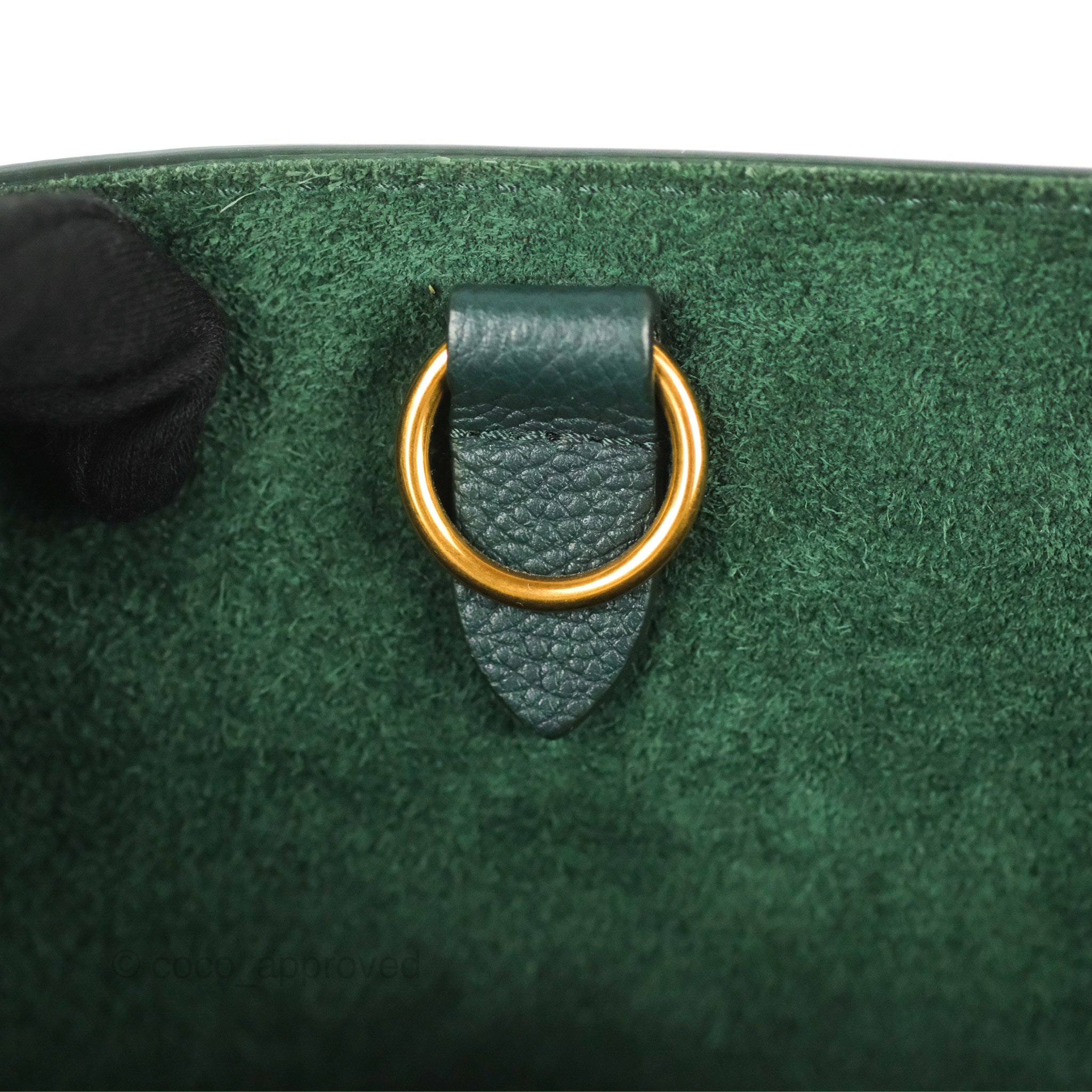 Celine Sangle Bucket Bag in Dark Green Grained Calfskin Leather - Perfect for Work, Travel & Everyday Luxury Handbag