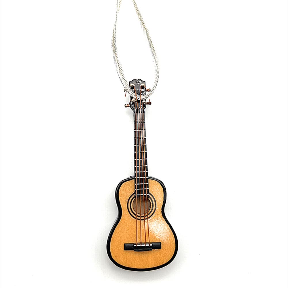 Stylish Guitar Pendant for Car Rearview Mirror - Country Music Inspired Hanging Charm Ornament - Perfect for Music Lovers & Road Trips