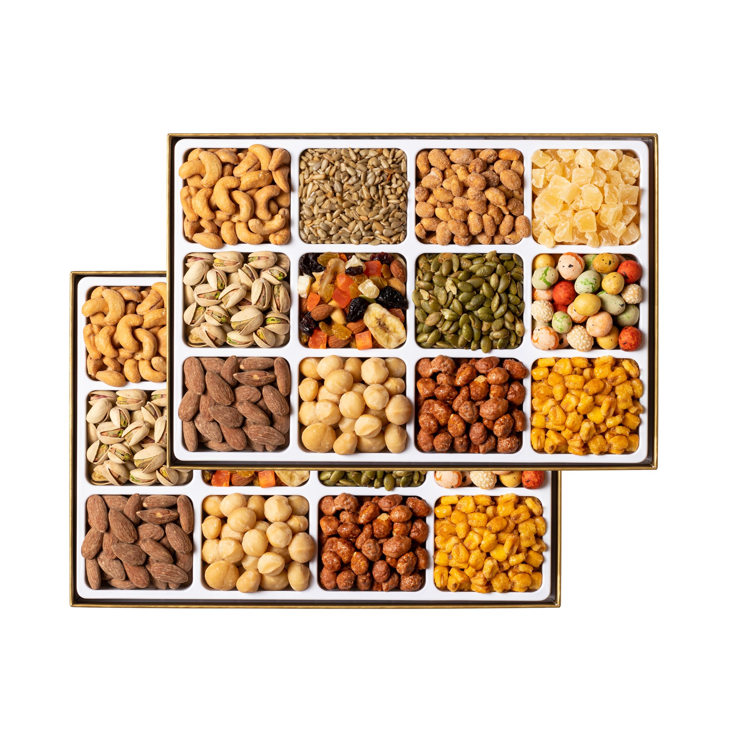 Premium Holiday Nut Gift Box - 12 Assorted Gourmet Nuts Variety Pack (Large Size) | Perfect for Christmas Gifts, Corporate Events & Party Snacks