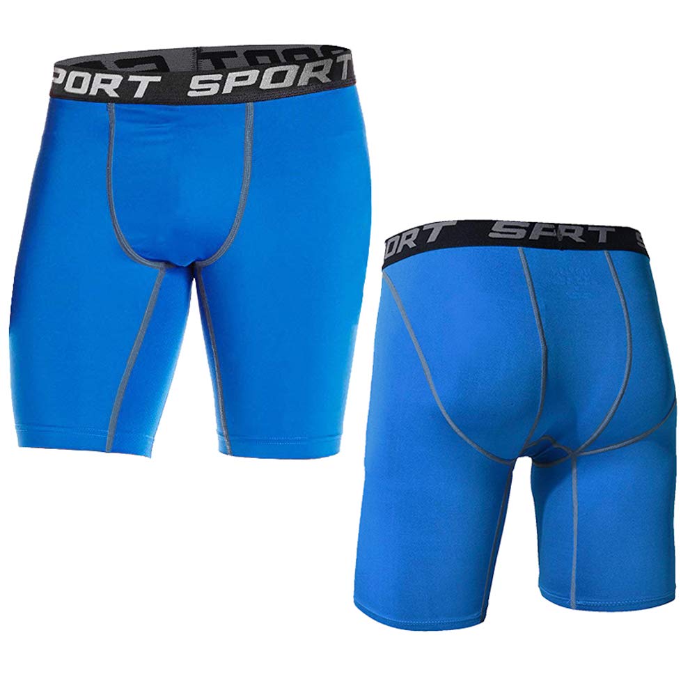 Men's Athletic Compression Shorts 3 Pack - Moisture Wicking Running Shorts for Gym, Workout & Sports - High Performance Tight Fit for Basketball, Cycling & Training