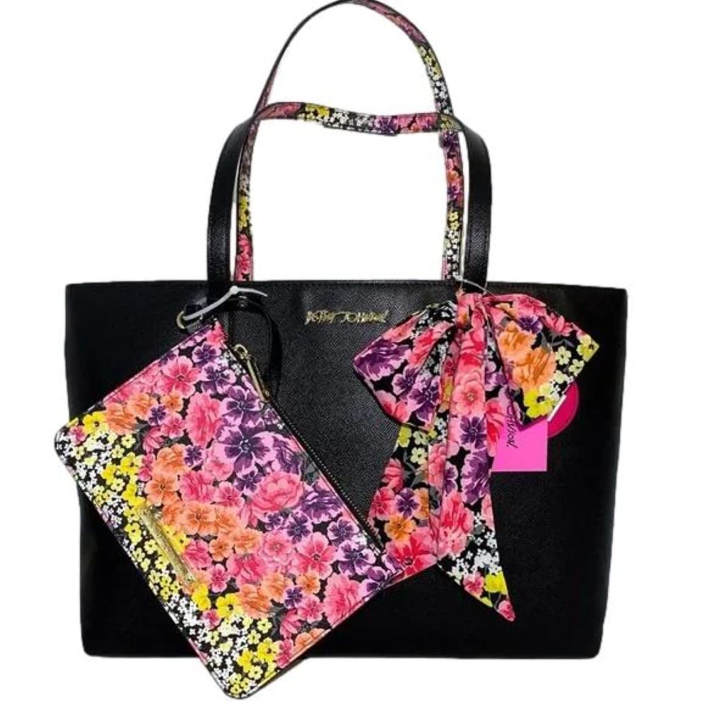 Betsey Johnson Zaria Tote Bag with Detachable Pouch - Stylish Women's Handbag for Work, Travel & Everyday Use