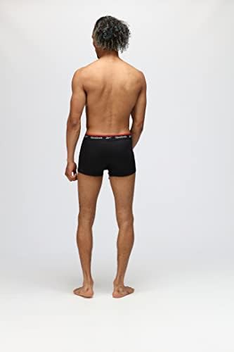 Reebok Men's Performance Sports Trunk Underwear - Moisture Wicking, Breathable & Comfortable for Running, Gym & Workout (Redgrave)