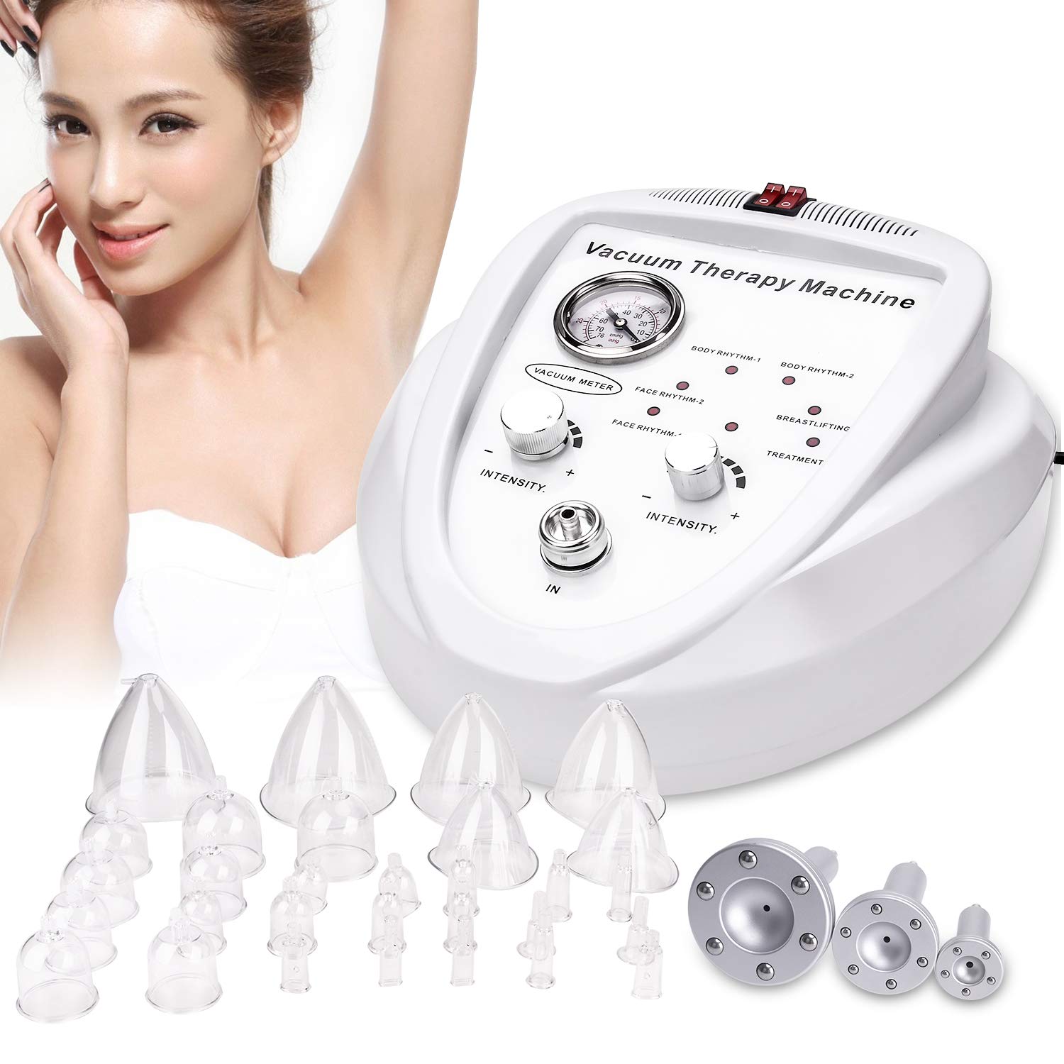 BDHXWCN Professional Vacuum Therapy Machine - 24 Cups & 3 Pumps for Cupping, Scraping, Body Shaping & Massage | Pain Relief, Relaxation & Detox | Home Spa & Physical Therapy Use