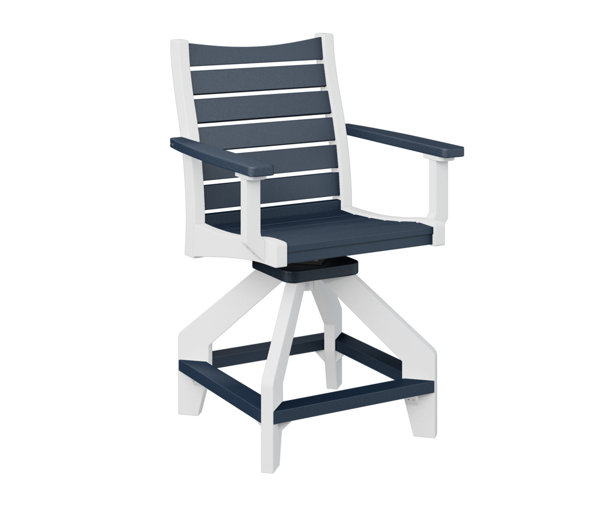 Navy Blue on White