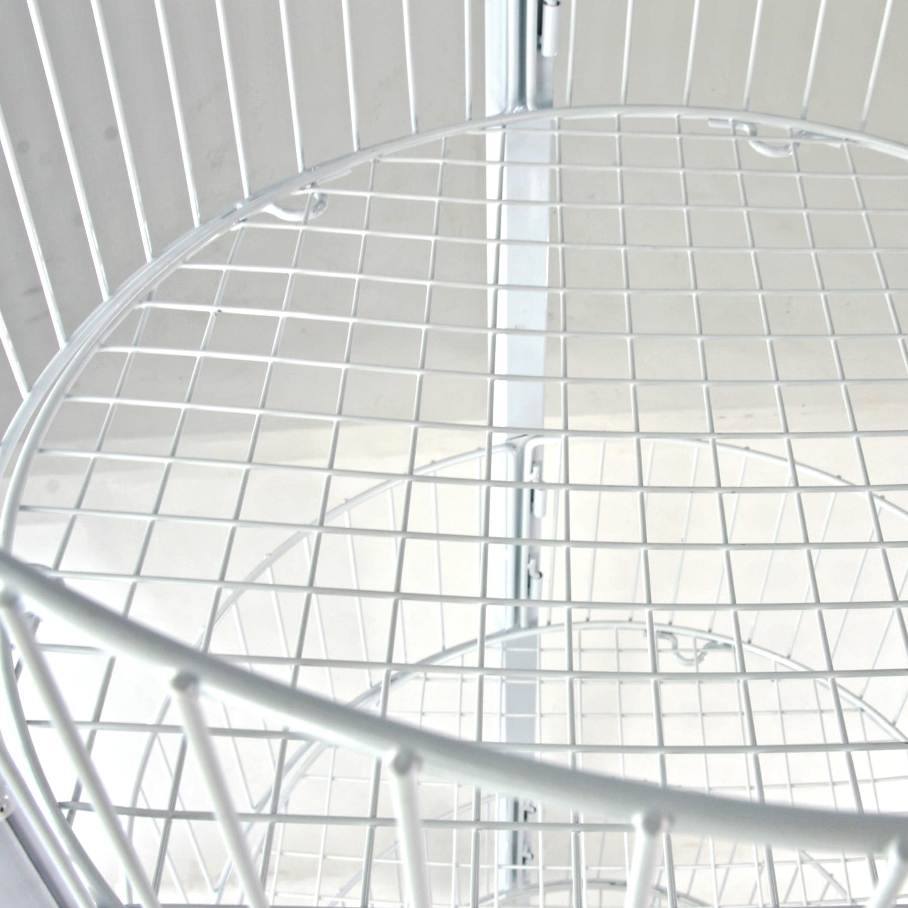 Azar Displays 300703 3-Tier Round Wire Dump Bins - White | Store Display Organizer for Retail, Supermarkets & Warehouse Organization