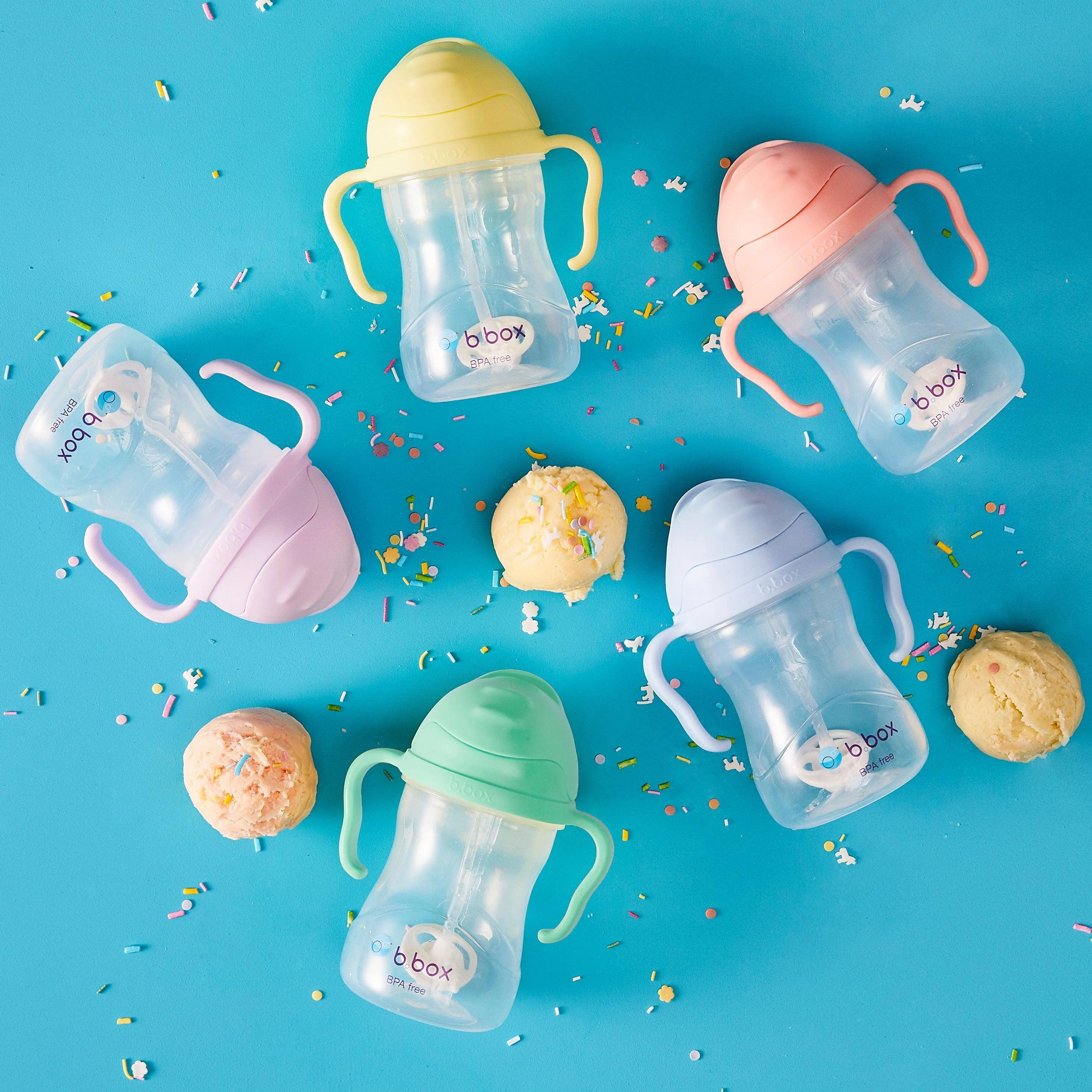 b.box Baby & Toddler Sippy Straw Cup 8oz/240ml - Leak Proof Spill Proof Drinking Cup for Infants & Kids - Perfect for Daycare, Travel & On-the-Go Hydration