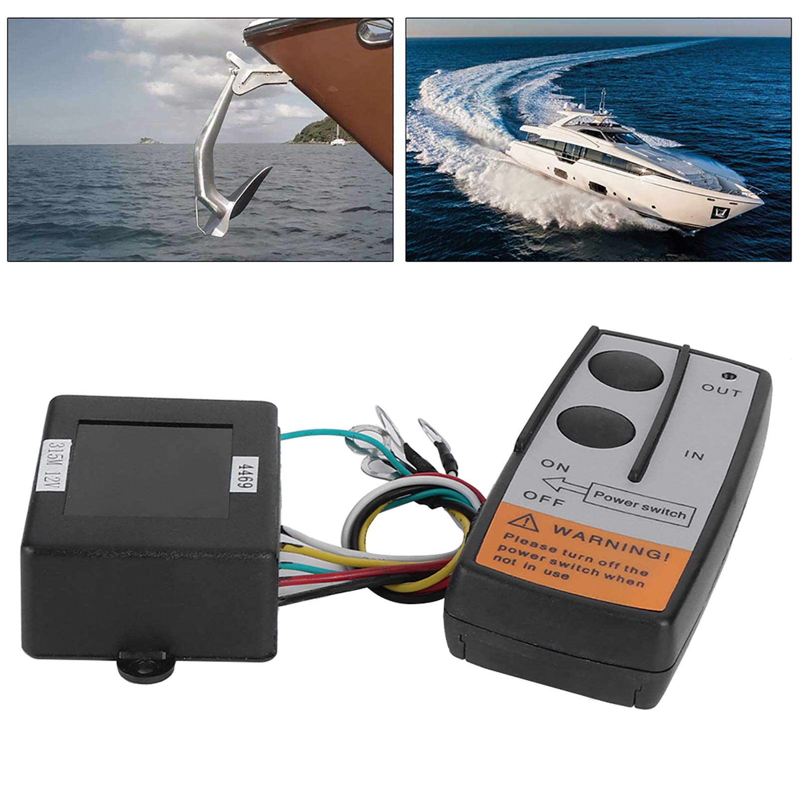 ABS Marine Boat Anchor Remote Controller Switch - Waterproof Trim Control for Boats, Yachts & Watercraft - Perfect for Docking, Anchoring & Navigation