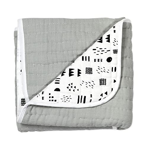 1-pack Pattern Play/Gray Hand Quilted Blanket
