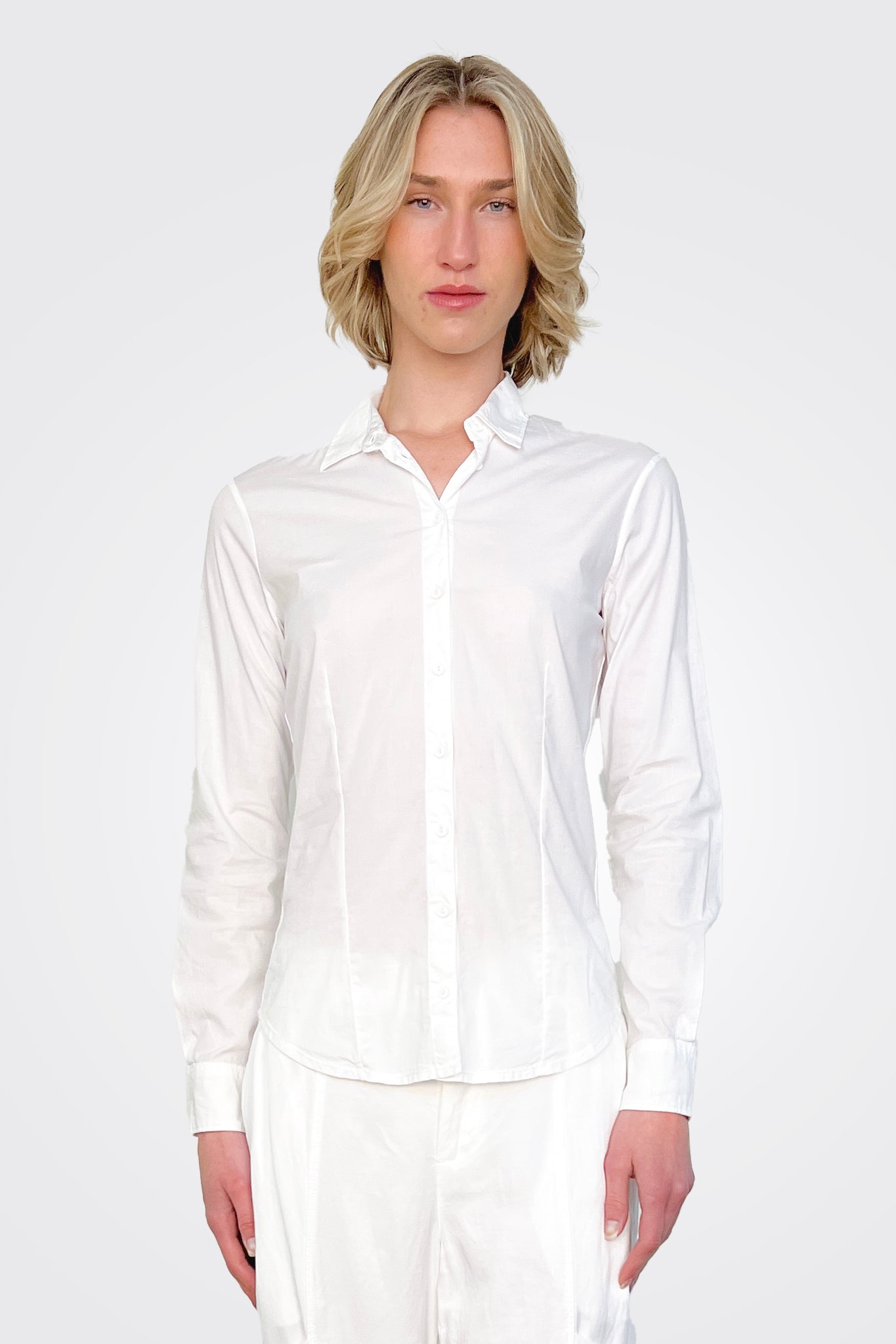 White Button Down Blouse for Women - Classic Office & Casual Wear - Perfect for Work, Dates & Everyday Outfits