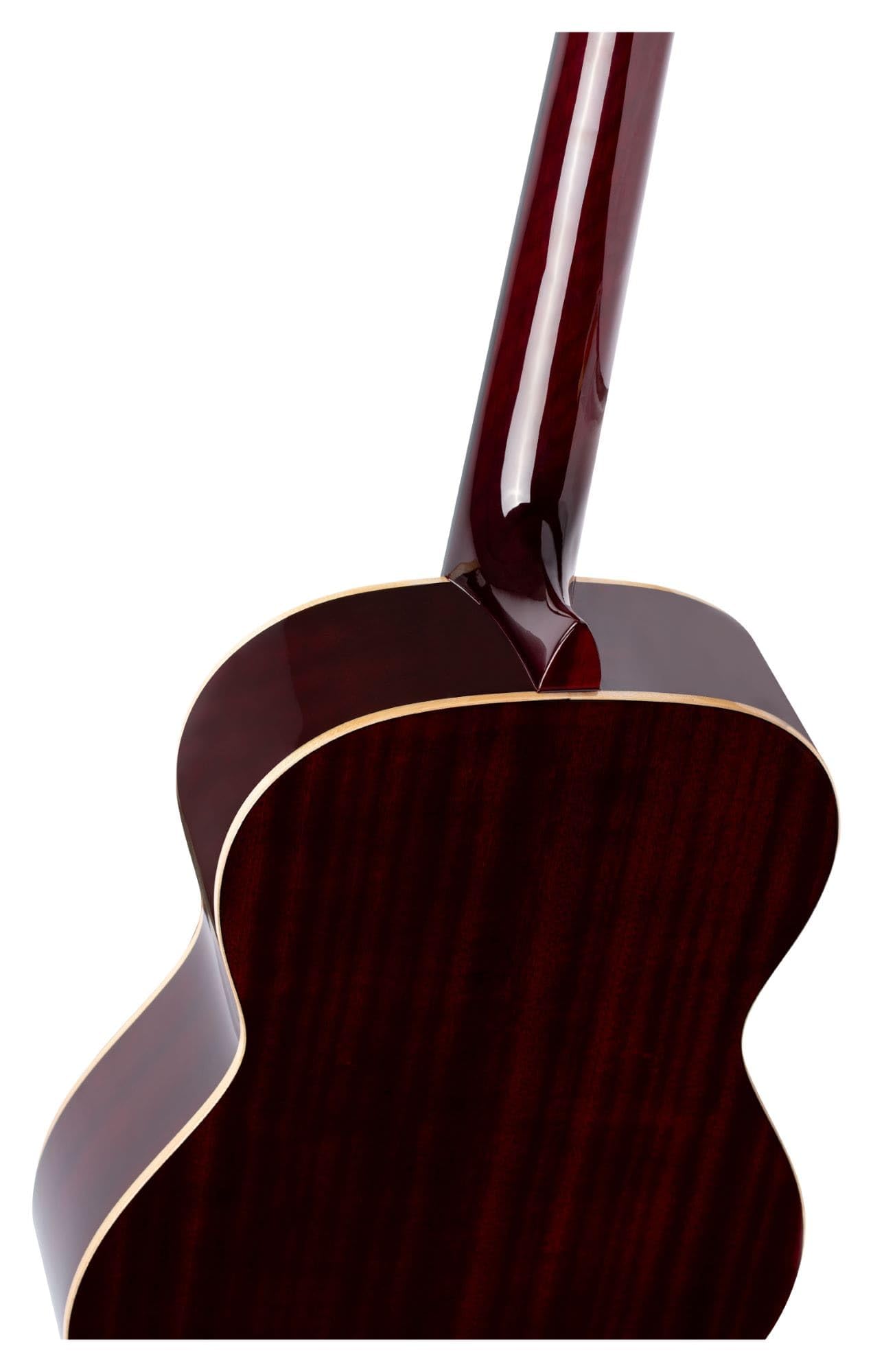 Ortega R121-7/8WR 7/8 Size Classical Guitar - Spruce Top, Nylon Strings, Wine Red Gloss Finish with Gig Bag - Perfect for Beginners, Travel & Small Hands | Right-Handed Acoustic Guitar for Students, Kids & Adults