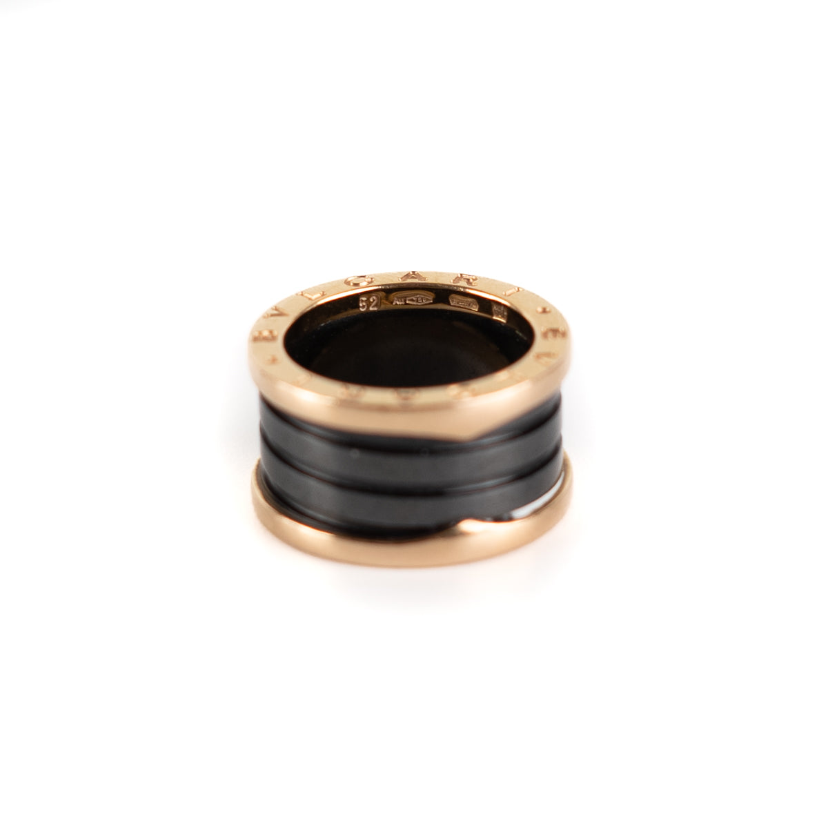 Bvlgari B.Zero1 Ring in Black Ceramic & Rose Gold - Luxury Italian Jewelry for Women, Perfect for Weddings, Anniversaries & Special Occasions