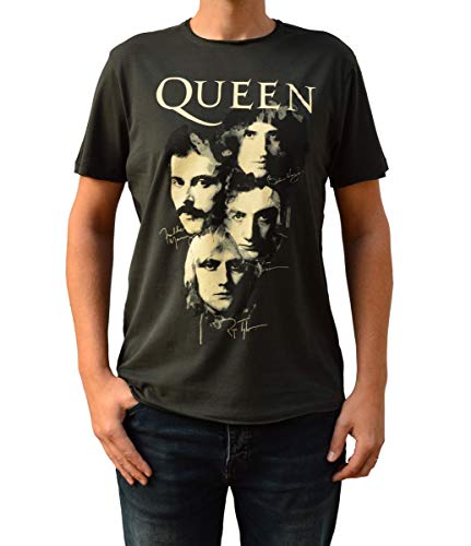 Amplified Queen Signature Men's T-Shirt - Premium Cotton Band Tee for Concerts & Casual Wear | Rock Music Fan Gift