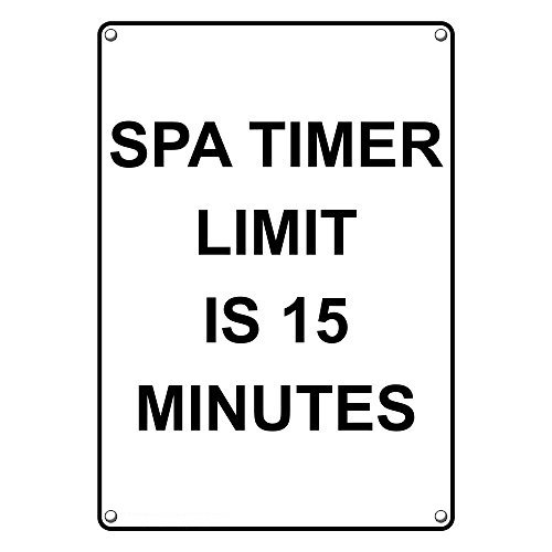 15-Minute Waterproof Plastic Vertical Spa Timer Sign - Durable & Weatherproof for Hot Tubs, Saunas & Pool Areas