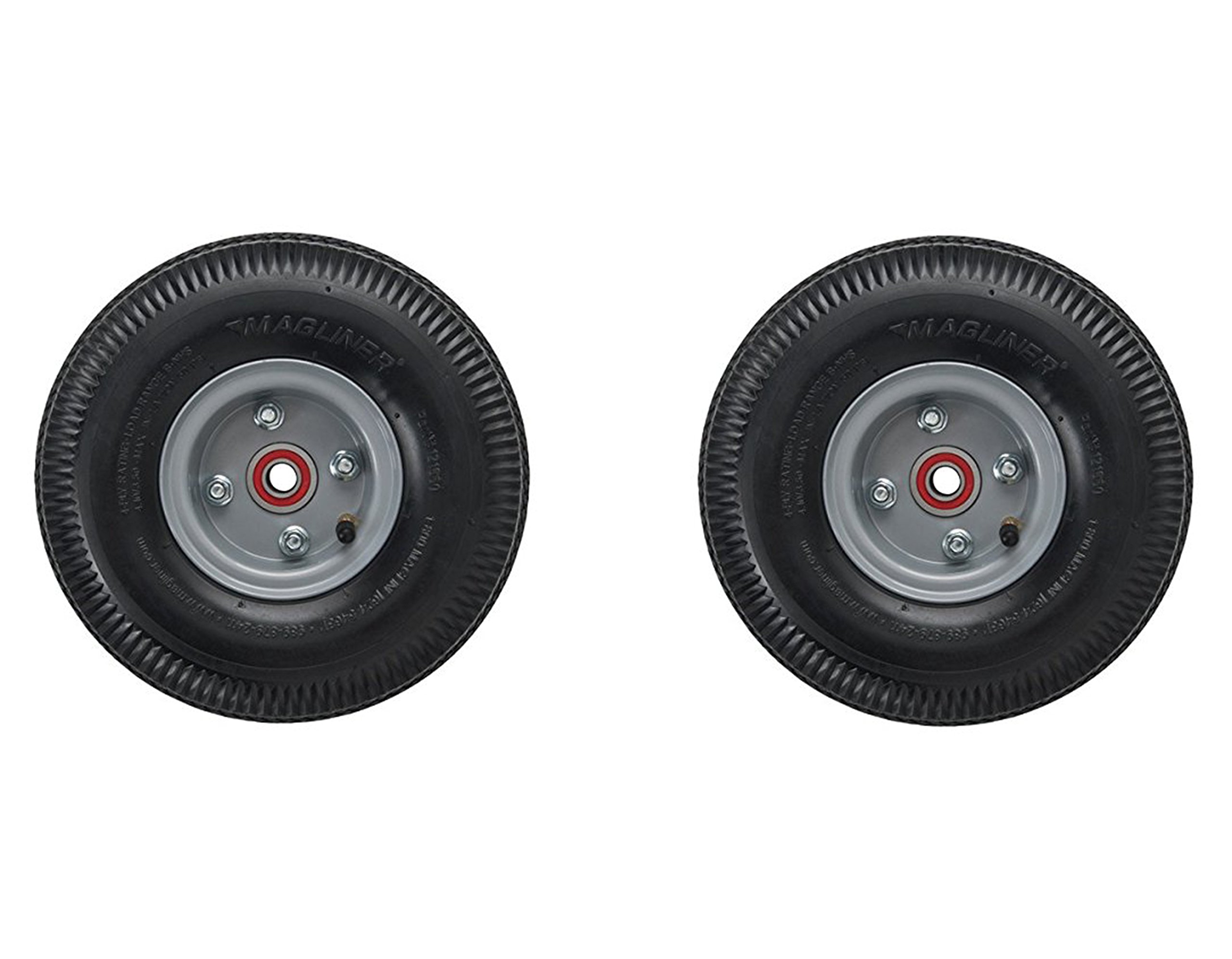 10 x 3.5 Inch Air Pneumatic Wheels (2 Pack) - Replacement Tires for Magliner Hand Truck Model 121060 - Perfect for Warehouse, Retail & Industrial Material Handling