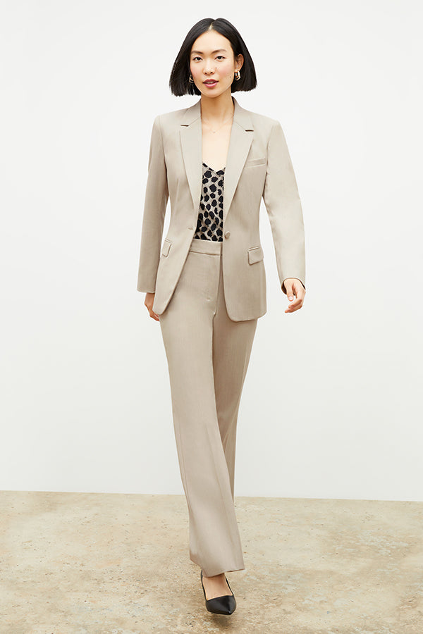 Horton Pant - Washable Wool Twill Pants for Men & Women | Natural Melange Color | Comfortable Office Wear & Casual Outfits