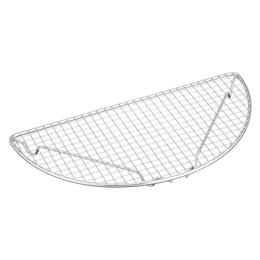 EBM Semicircle Tonkatsu Oil Drain Mesh - Stainless Steel Deep Fryer Grease Filter for Japanese Cuisine, Perfect for Home Kitchens & Restaurants