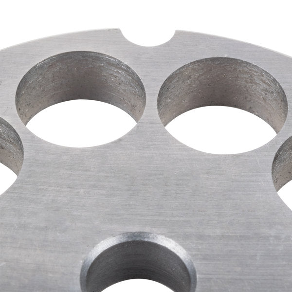 Globe L00775 Stainless Steel Meat Grinder Plate - Heavy Duty Replacement Grinding Disc for Home Kitchen & Commercial Use - Perfect for Grinding Beef, Pork, Chicken & Sausage Making