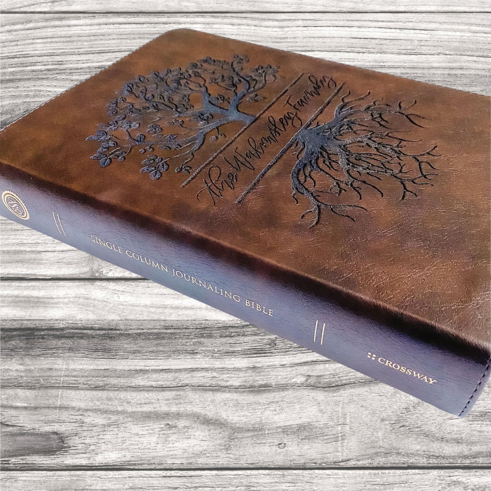 Personalized Family Name ESV Journaling Bible with Custom Tree Design - Engraved Wedding Gift for Couples, Bridal Shower, Anniversary & Christian Faith Keepsake