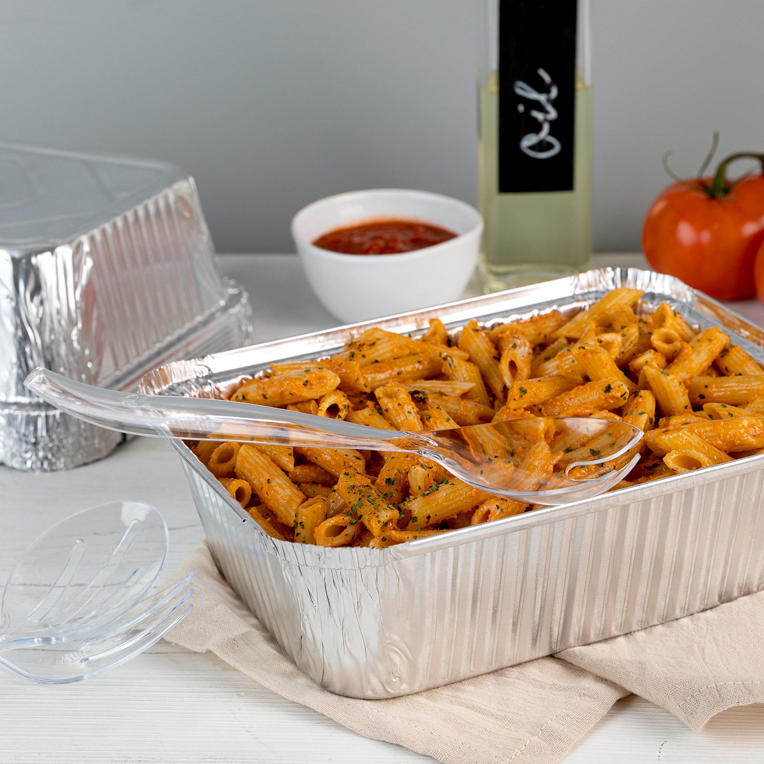 Heavyweight Disposable Plastic Utensils Set - 4 Spoons & Forks for Parties & Picnics