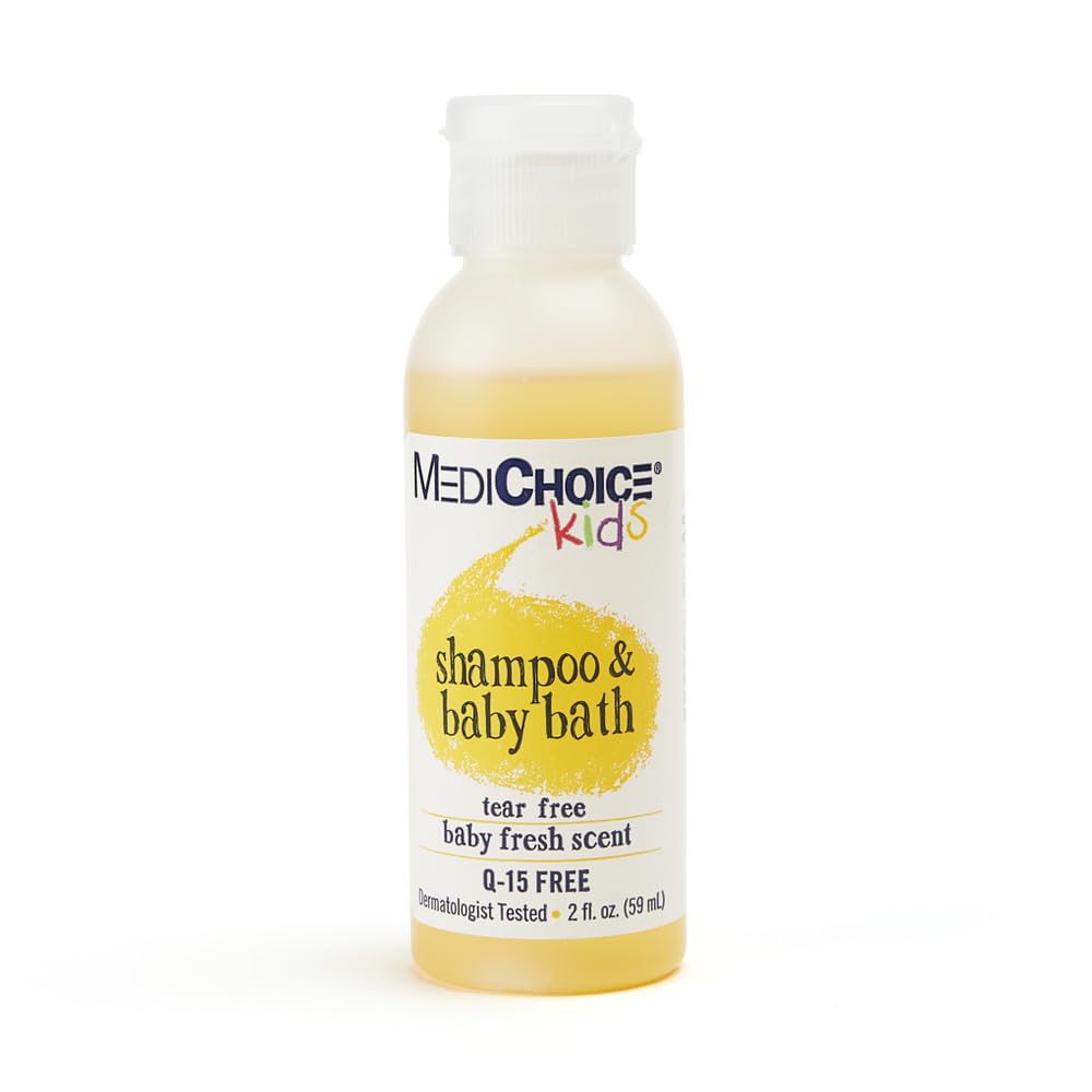 MediChoice Tear-Free Baby Shampoo & Bath Gel - Gentle Wash for Newborns & Infants - Fresh Scent, Quick Rinse, Hypoallergenic - Travel Size 2oz (Pack of 144) - Perfect for Daycare, Travel & Home Use