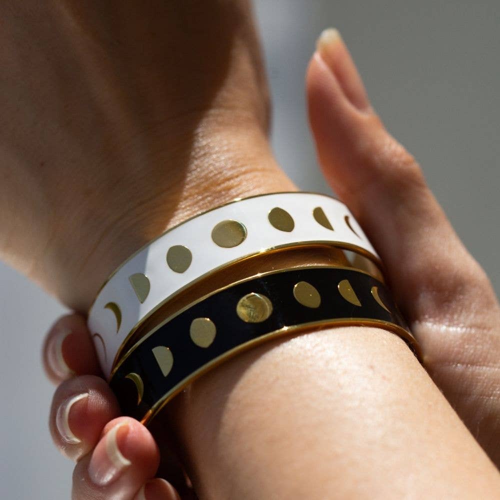 Lunar Phases Cuff Bracelet - Elegant Moon Cycle Bangle for Women | Boho Chic Jewelry Gift for Her | Perfect for Yoga, Meditation & Spiritual Healing