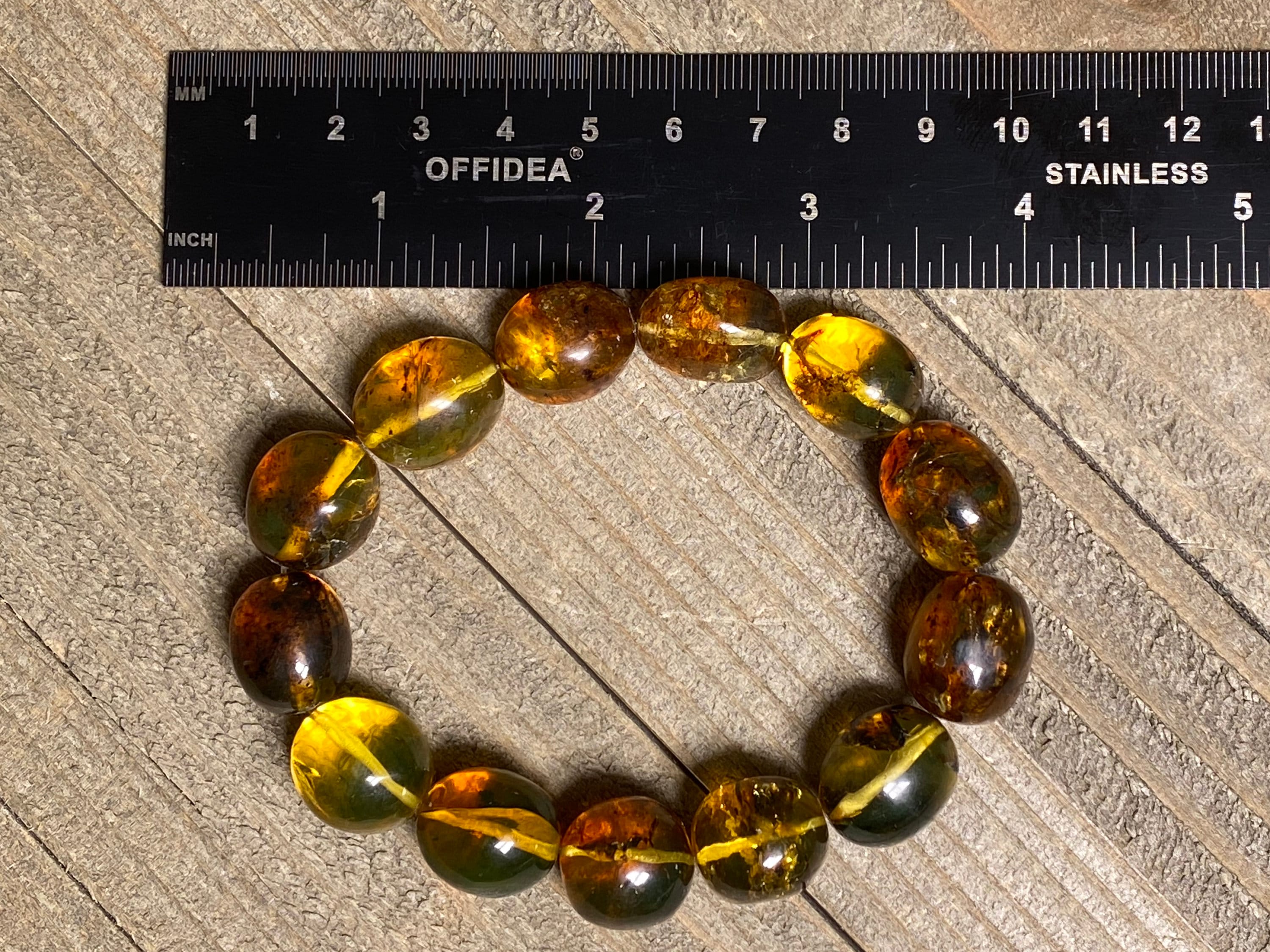 Mexican Amber Crystal Beaded Bracelet - Handmade Healing Stone Jewelry for Women, Natural Gemstone Beads for Stress Relief & Positive Energy - Perfect for Meditation, Yoga & Spiritual Gifts