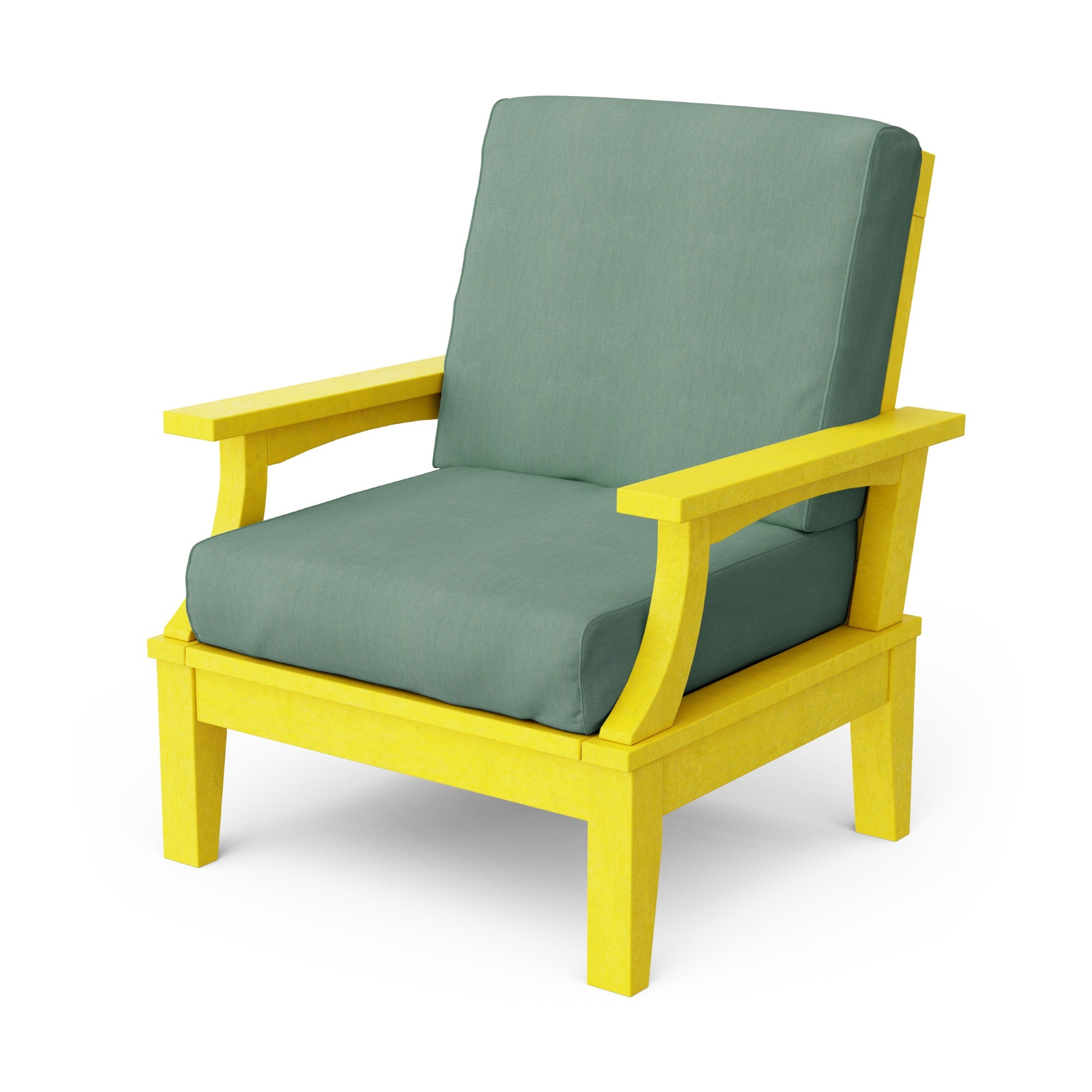 Heritage Deep Seating Patio Chair with Weather-Resistant Cushions - Outdoor Lounge Furniture for Garden, Poolside & Backyard Relaxation