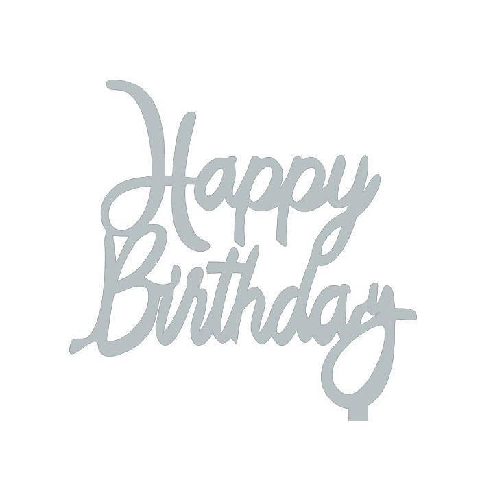 Acrylic Cake Toppers - Happy Birthday Decorations in Gold, Silver & Rose Gold - Perfect for Birthday Cakes, Cupcakes & Party Desserts