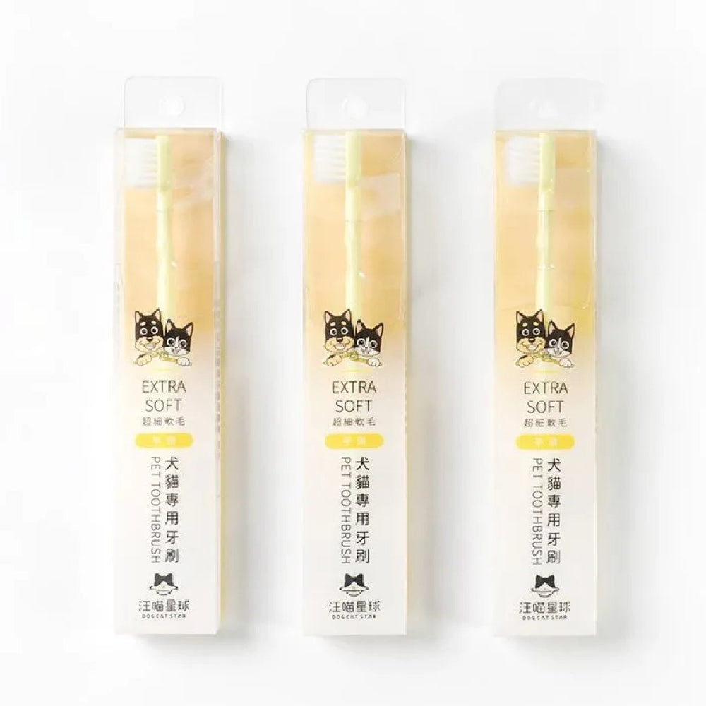 Extra Soft Toothbrush for Dogs & Cats - Gentle Pet Dental Care for Small & Large Breeds - Perfect for Daily Oral Hygiene & Fresh Breath