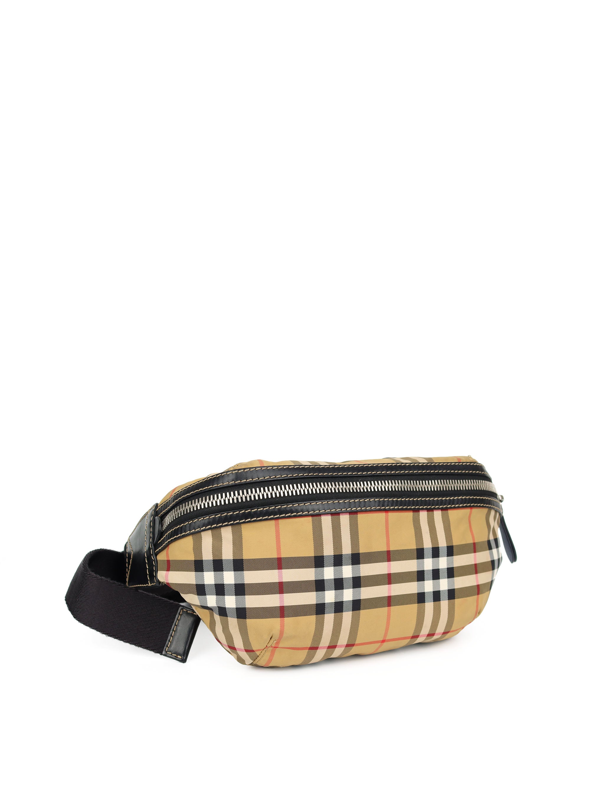 Burberry Haymarket Check Waist Bag for Women - Luxury Crossbody Fanny Pack with Adjustable Strap, Perfect for Travel, Shopping & Everyday Use
