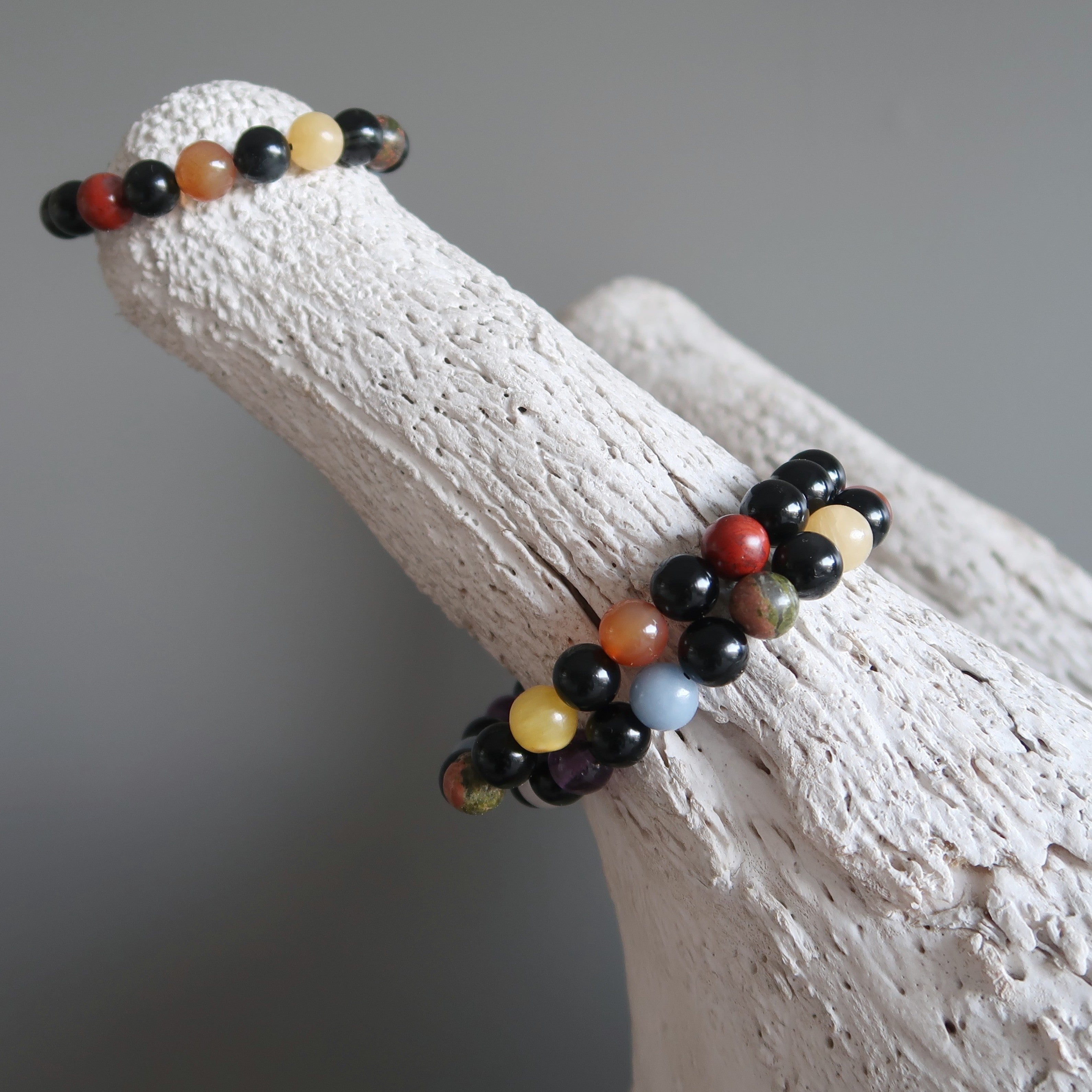 Rainbow Obsidian Chakra Bracelet for Protection & Healing - Spiritual Energy Balance & Stress Relief - Perfect for Meditation, Yoga & Daily Wear