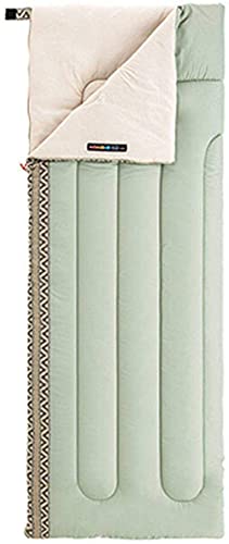 Ultralight Washable Cotton Sleeping Bag for Adults - Single Person Comfortable Camping Quilt for Hiking, Backpacking & Outdoor Adventures (Green) - Perfect for Camping Trips, Backyard Sleepovers & Emergency Preparedness