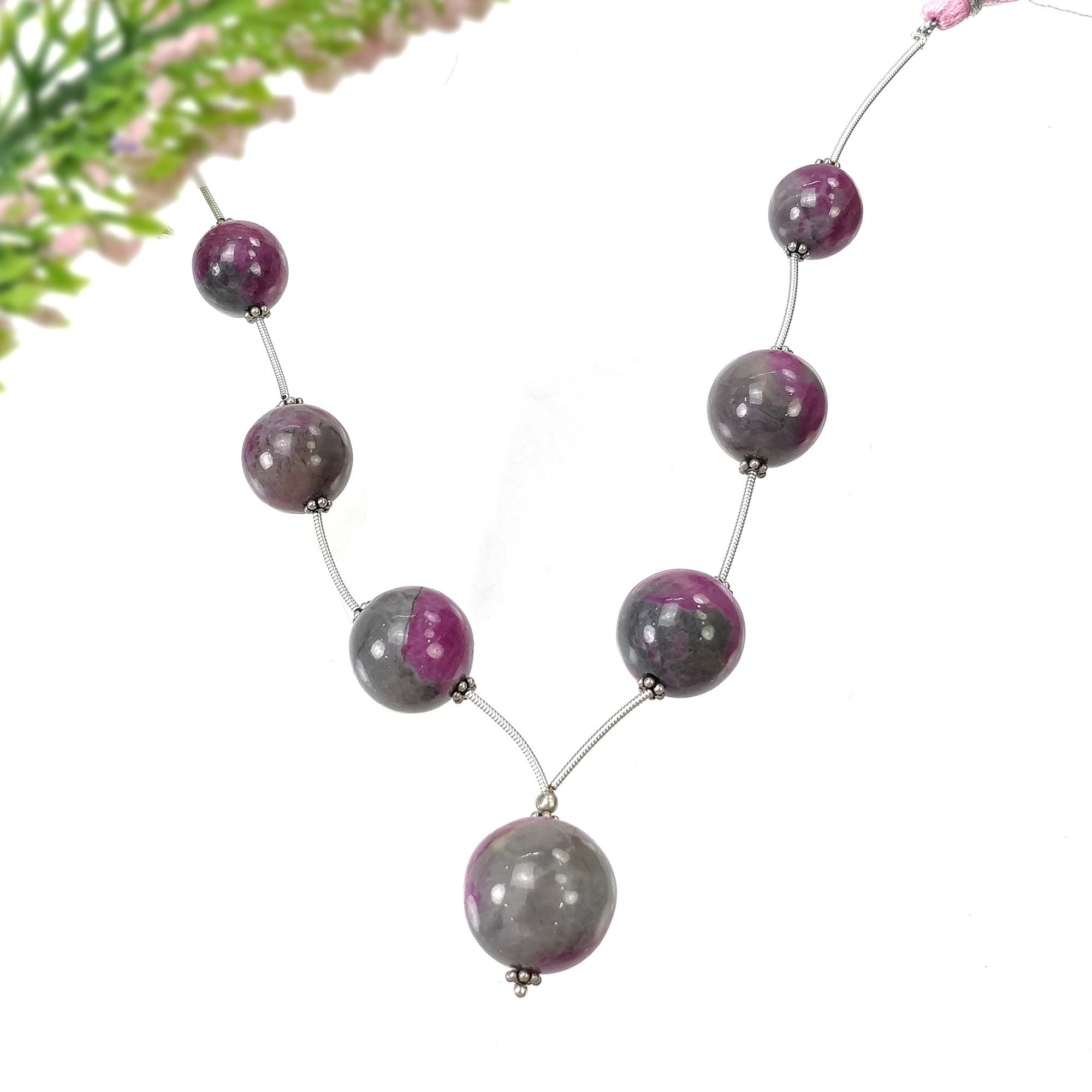 Natural Untreated Bi-Color Zoisite Ruby Gemstone Loose Beads (206.50cts, 12.5mm-17.5mm) - Perfect for Jewelry Making, DIY Crafts & Healing Crystal Collections