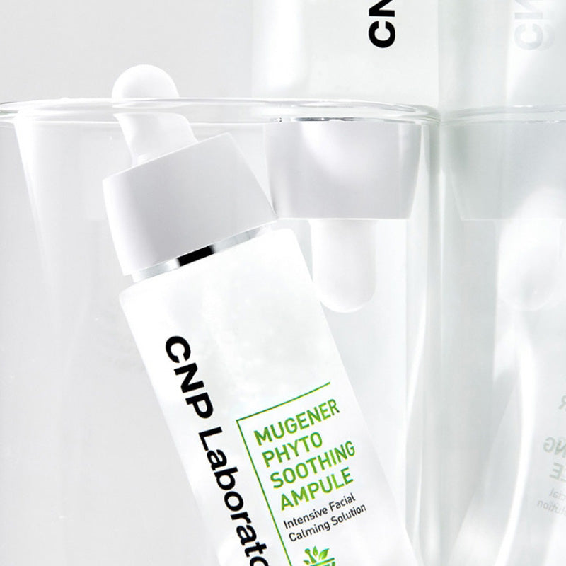 CNP Laboratory Mugener Phyto Soothing Ampoule 35ml - Korean Hydrating Serum for Sensitive Skin, Redness Relief & Moisturizing Care - Perfect for Daily Skincare Routine & Post-Treatment Calming