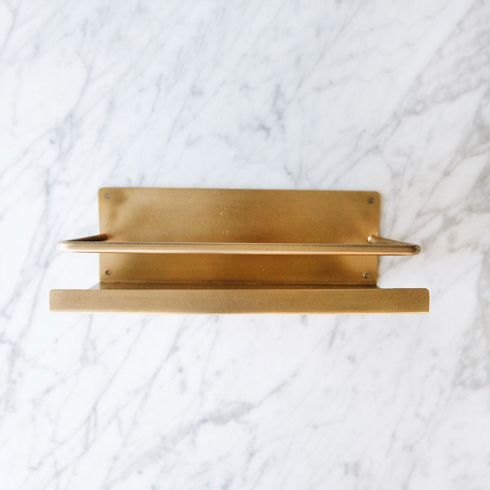 Vintage Brass Shelf - Elegant Decorative Wall Shelf for Home & Office - Perfect for Displaying Books, Plants & Decor Items