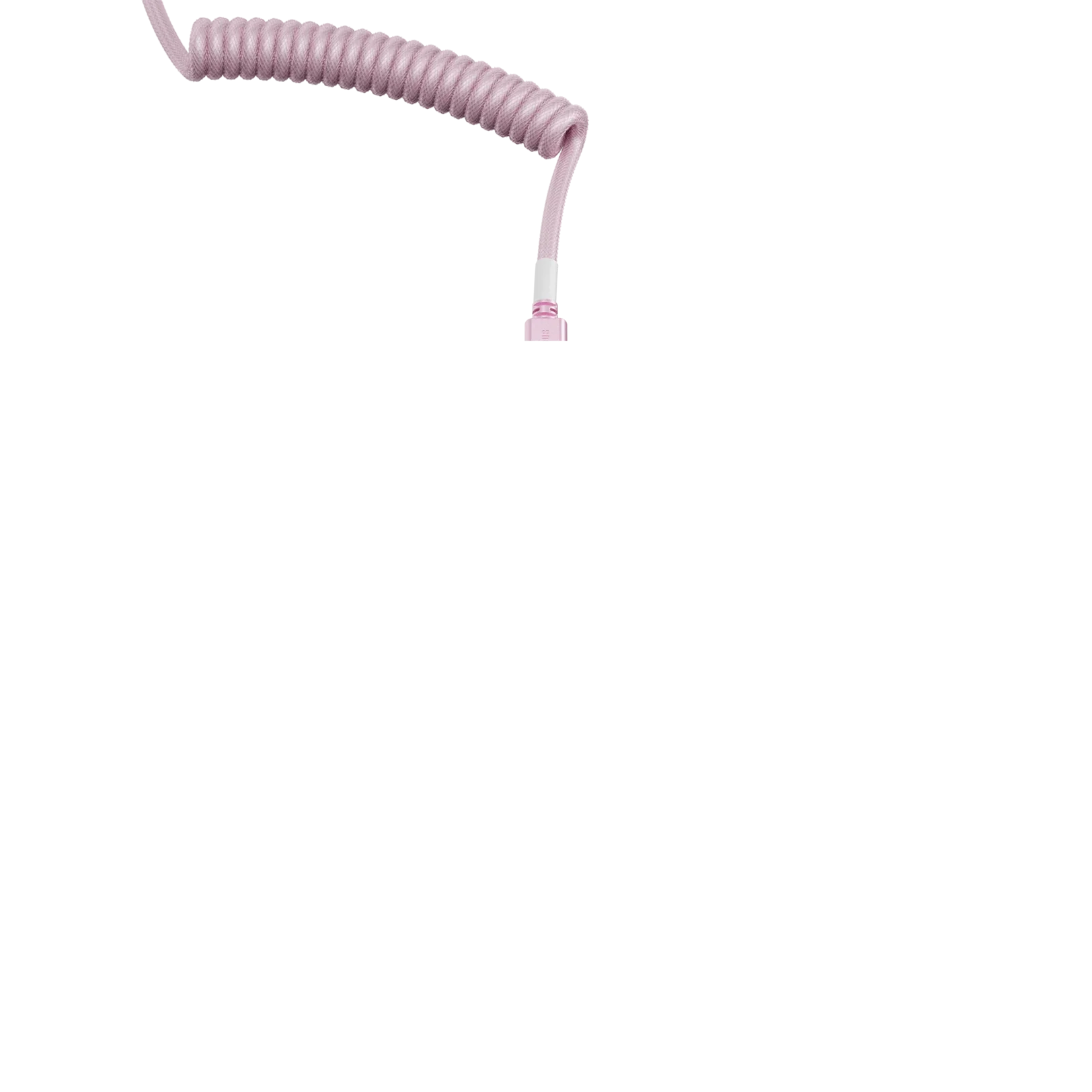 Glorious Coiled Cable Pixel Pink - Premium Braided USB Cable for Gaming, Mechanical Keyboards & Office Use