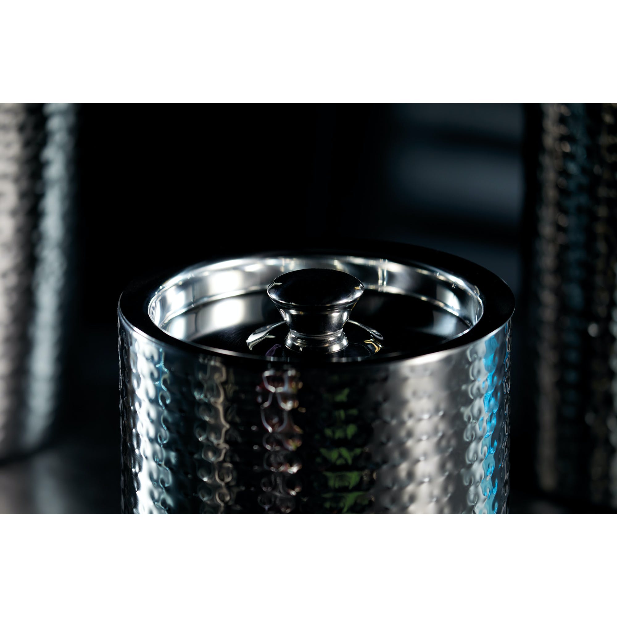 Hammered Metal Ice Bucket - Elegant Stainless Steel Champagne & Wine Chiller for Parties, Weddings & Outdoor Events